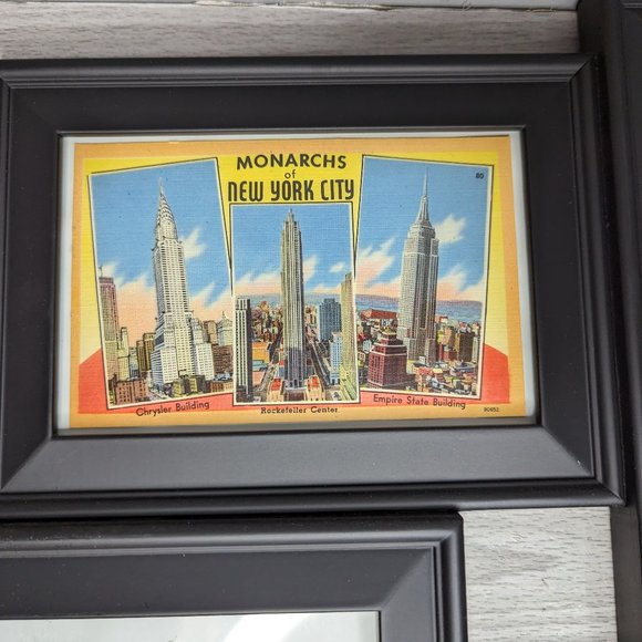 Vintage Framed 4 New York City Postcards - Picture 2 of 12